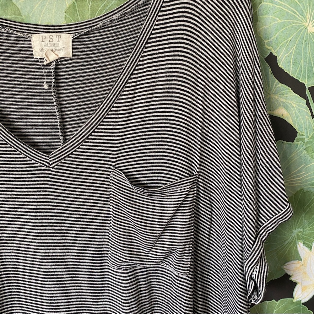 slouchy striped shirt